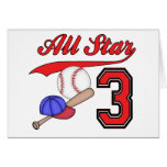 Invitations d'anniversaire de base-ball d'All Star Cartes De Vœux
