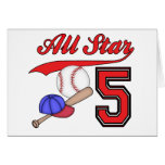 Invitations d'anniversaire de base-ball d'All Star Carte De Vœux