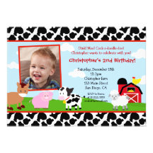 Invitations d'anniversaire de basse-cour de ferme