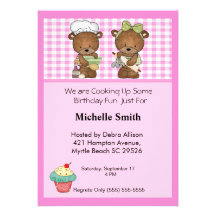 Invitations d'anniversaire de chefs d'enfant
