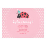 Invitations d'anniversaire de coccinelle