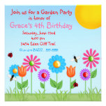 Invitations d'anniversaire de coccinelle de récept