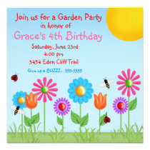 Invitations d'anniversaire de coccinelle de récept invitations