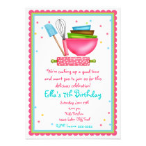 Invitations d'anniversaire de cuisine de cuisine invitations