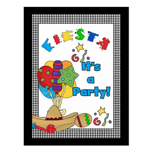 Invitations d'anniversaire de fiesta carte postale