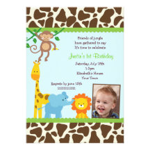 Invitations d'anniversaire de jungle