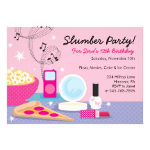 Invitations d'anniversaire de soirée pyjamas