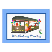 Invitations d'anniversaire de tramway de la Nouvel