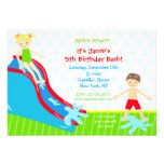 Invitations d'anniversaire de Waterslide de glissi