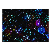 Invitations d'anniversaire d'espace extra-atmosphé