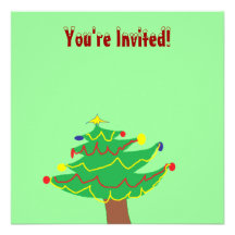 Invitations d'arbre de Noël