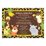 Invitations de baby shower d'amis de jungle de léo