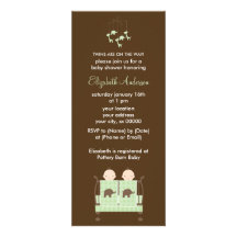 Invitations de baby shower de jumeaux