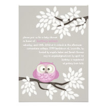 Invitations de baby shower de petit hibou et de br invitations