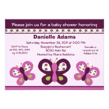 Invitations de baby shower des papillons #2 de pru