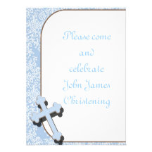 Invitations de baptême/baptême/communion de GARÇON