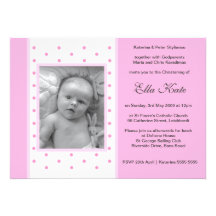 Invitations de baptême de fraise
