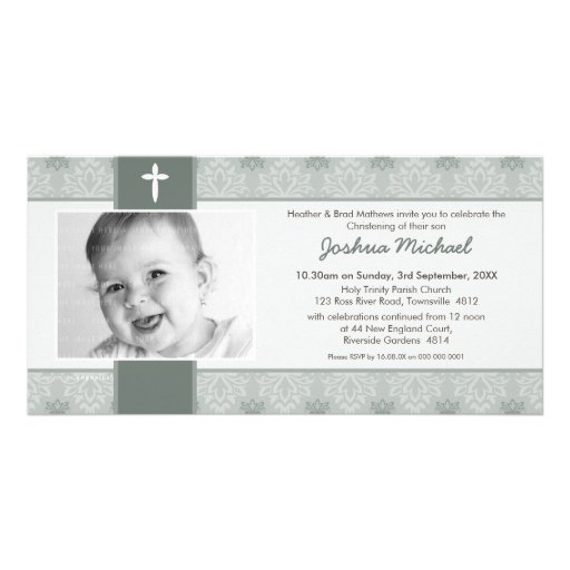 INVITATIONS DE BAPTÊME DE PHOTO : : joli 7L Cartes Avec Photo