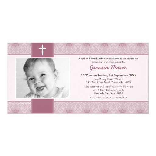 INVITATIONS DE BAPTÊME DE PHOTO : : joli 9L Cartes De Vœux Avec Photo