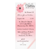 Invitations de baptême pour la fille