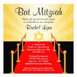 Invitations de bat mitzvah de Hollywood de tapis r