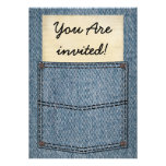 Invitations de BBQ de poche de jeans