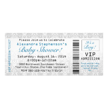 Invitations de billet de baby shower, garçon