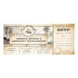 invitations de billets de mariage de carte d'embar