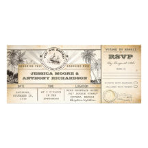 invitations de billets de mariage de carte d'embar