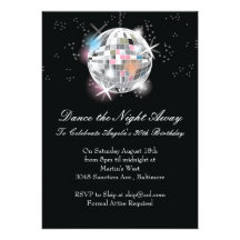 Invitations de boule de disco