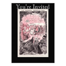 Invitations de boule de Noël de vieux Fezziwig