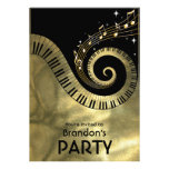 Invitations de clés de piano et de notes de musiqu