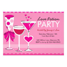 Invitations de cocktail de Saint-Valentin