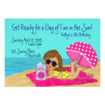 Invitations de coutume de partie de plage