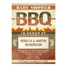 invitations de cru de barbecue de baby shower