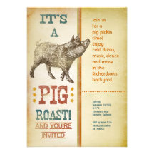 Invitations de cru de partie de rôti de porc