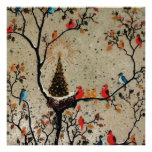 Invitations de ~ de nid d'arbre de Noël