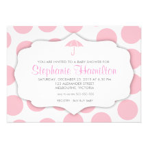 Invitations de douche de bébé de points de coutume