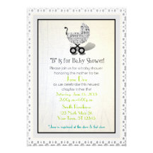 Invitations de douche de voiture d'enfant d'art d'
