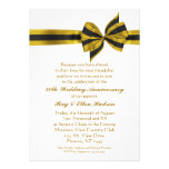 Invitations de fête d'anniversaire d'arc d'or cinq