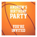 Invitations de fête d'anniversaire de basket-ball