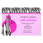 Invitations de fête d'anniversaire de bowling