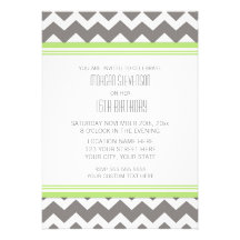 Invitations de fête d'anniversaire de Chevron de c