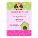 Invitations de fête d'anniversaire de chiot