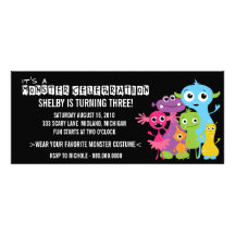 Invitations de fête d'anniversaire de coup de mons