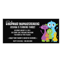 Invitations de fête d'anniversaire de coup de mons