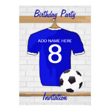 Invitations de fête d'anniversaire de Jersey de fo