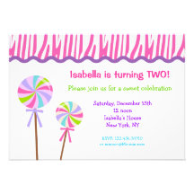 Invitations de fête d'anniversaire de lucette