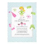 Invitations de fête d'anniversaire de patinage de 