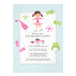 Invitations de fête d'anniversaire de patinage de 